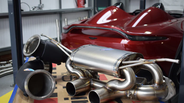 Photo of Quicksilver Titan Sport Exhaust with Sound Architect and Race Catalysts for the Aston Martin V12 Speedster - Image 3